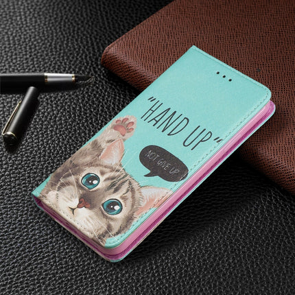 Colored Drawing Pattern Invisible Magnetic Horizontal Flip PU Leather Case with Holder & Card Slots & Wallet For iPhone 11 Pro(Cat)-garmade.com