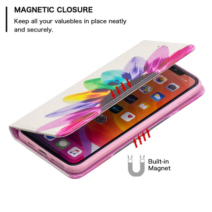 Colored Drawing Pattern Invisible Magnetic Horizontal Flip PU Leather Case with Holder & Card Slots & Wallet For iPhone 11 Pro(Sun Flower)-garmade.com