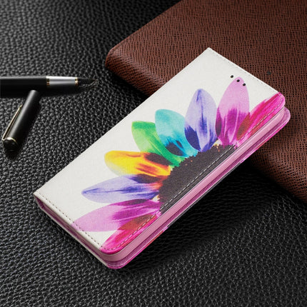 Colored Drawing Pattern Invisible Magnetic Horizontal Flip PU Leather Case with Holder & Card Slots & Wallet For iPhone 11 Pro(Sun Flower)-garmade.com