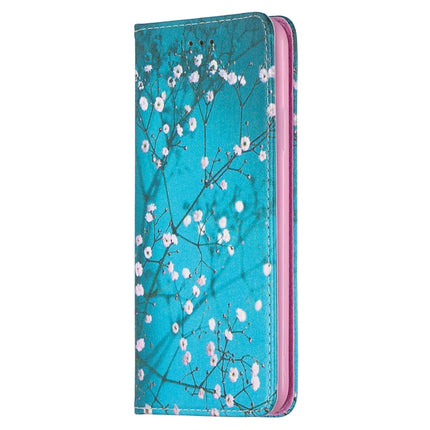 Colored Drawing Pattern Invisible Magnetic Horizontal Flip PU Leather Case with Holder & Card Slots & Wallet For iPhone 11 Pro(Plum Blossom)-garmade.com
