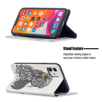 Colored Drawing Pattern Invisible Magnetic Horizontal Flip PU Leather Case with Holder & Card Slots & Wallet For iPhone 11(Girl)-garmade.com