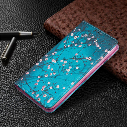 Colored Drawing Pattern Invisible Magnetic Horizontal Flip PU Leather Case with Holder & Card Slots & Wallet For iPhone 11(Plum Blossom)-garmade.com