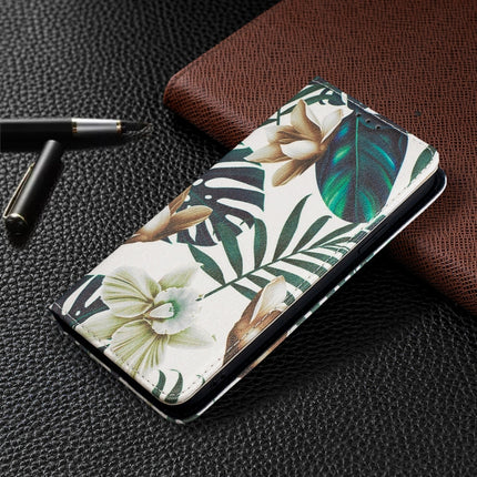 Colored Drawing Pattern Invisible Magnetic Horizontal Flip PU Leather Case with Holder & Card Slots & Wallet For iPhone 11(Red Leaves)-garmade.com