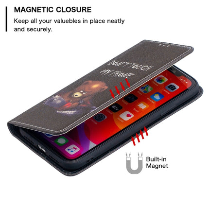 Colored Drawing Pattern Invisible Magnetic Horizontal Flip PU Leather Case with Holder & Card Slots & Wallet For iPhone 11(Bear)-garmade.com
