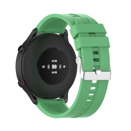 For Xiaomi Watch Color Sport Silicone Replacement Strap Watchband with Silver Steel Buckle(Mint Green)-garmade.com