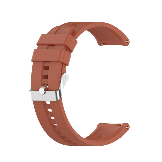 For Xiaomi Watch Color Sport Silicone Replacement Strap Watchband with Silver Steel Buckle(Orange)-garmade.com