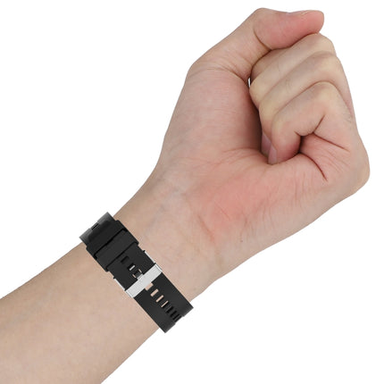 For Xiaomi Watch Color Sport Silicone Replacement Strap Watchband with Silver Steel Buckle(Grey)-garmade.com