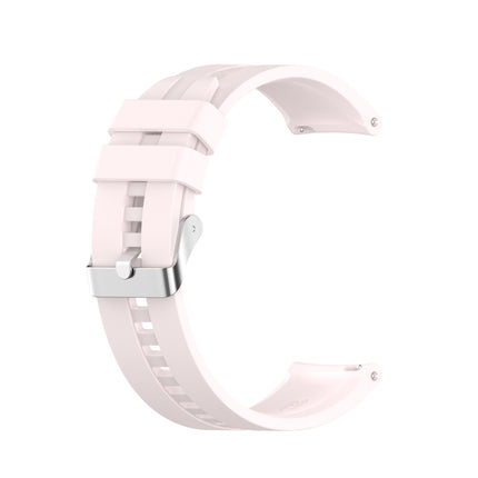 For Xiaomi Watch Color Sport Silicone Replacement Strap Watchband with Silver Steel Buckle(Quicksand Pink)-garmade.com