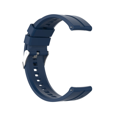 For Xiaomi Watch Color Sport Silicone Replacement Strap Watchband with Silver Steel Buckle(Dark Blue)-garmade.com