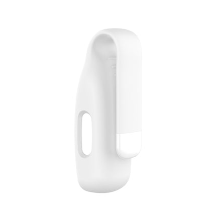 For Fitbit Inspire 2 Steel Sheet Silicone Protective Clip Case Cover(White)-garmade.com
