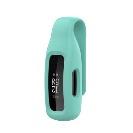 For Fitbit Inspire 2 Steel Sheet Silicone Protective Clip Case Cover(Mint Green)-garmade.com