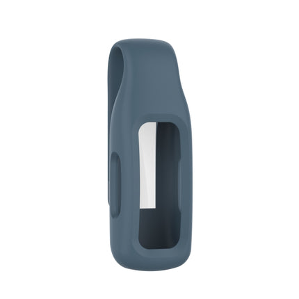 For Fitbit Inspire 2 Steel Sheet Silicone Protective Clip Case Cover(Rock Cyan)-garmade.com