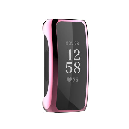 For Fitbit Inspire 2 Full Coverage PC Protective Case Cover(Pink)-garmade.com