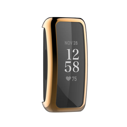 For Fitbit Inspire 2 Full Coverage TPU Protective Case Cover(Rose Gold)-garmade.com