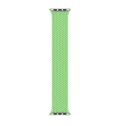 Nylon Single-turn Braided Watch Band For Apple Watch Series 9&8&7 41mm / SE 3&SE 2&6&SE&5&4 40mm / 3&2&1 38mm, Length:S 130mm (Pistachio Green)-garmade.com