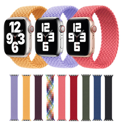 Nylon Single-turn Braided Watch Band For Apple Watch Series 9&8&7 41mm / SE 3&SE 2&6&SE&5&4 40mm / 3&2&1 38mm, Length:M 145mm (Pistachio Green)-garmade.com
