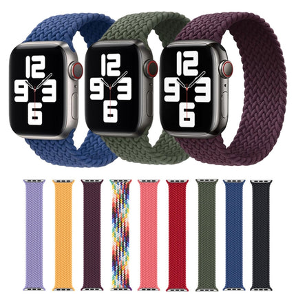Nylon Single-turn Braided Watch Band For Apple Watch Series 7 41mm / 6 & SE & 5 & 4 40mm / 3 & 2 & 1 38mm, Length:L 155mm (Starlight)-garmade.com