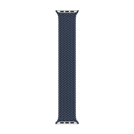 Nylon Single-turn Braided Watch Band For Apple Watch Ultra 49mm&Watch Ultra 2 49mm / Series 9&8&7 45mm / SE 3&SE 2&6&SE&5&4 44mm / 3&2&1 42mm, Length:M 155mm (Starlight Blue)-garmade.com