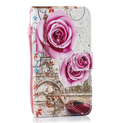 Horizontal Flip Leather Case with Holder & Card Slots & Wallet For iPhone 12 / 12 Pro(Rose Tower)-garmade.com