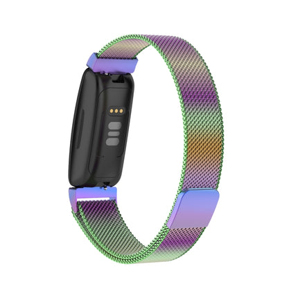 For Fitbit Inspire 2 Milanese Replacement Wrist Strap Watchband, Size:S(Colorful)-garmade.com