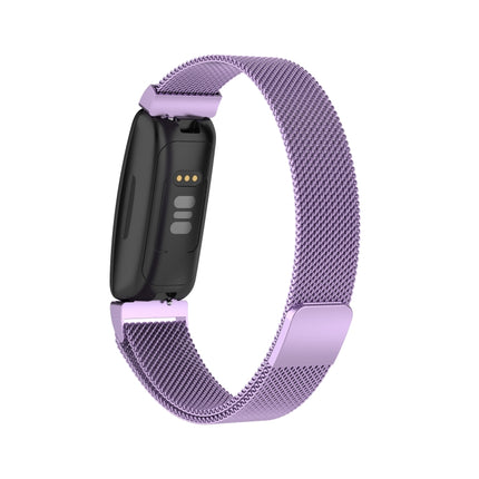 For Fitbit Inspire 2 Milanese Replacement Wrist Strap Watchband, Size:S(Light Purple)-garmade.com
