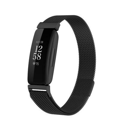 For Fitbit Inspire 2 Milanese Replacement Wrist Strap Watchband, Size:L(Black)-garmade.com