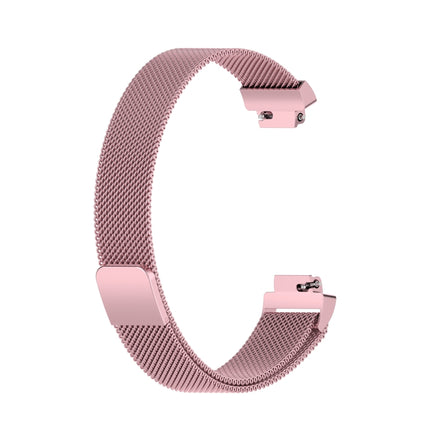For Fitbit Inspire 2 Milanese Replacement Wrist Strap Watchband, Size:L(Rose Pink)-garmade.com