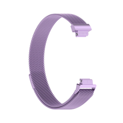 For Fitbit Inspire 2 Milanese Replacement Wrist Strap Watchband, Size:L(Light Purple)-garmade.com