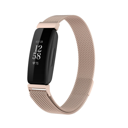 For Fitbit Inspire 2 Milanese Replacement Wrist Strap Watchband, Size:L(Champagne Gold)-garmade.com