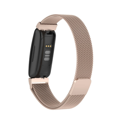 For Fitbit Inspire 2 Milanese Replacement Wrist Strap Watchband, Size:L(Champagne Gold)-garmade.com