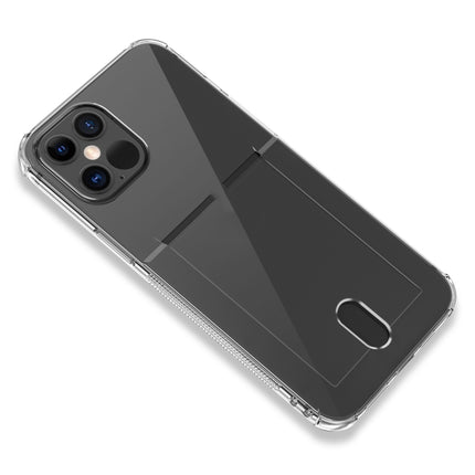 TPU Transparent Protective Case with Card Slots For iPhone 12(Transparent)-garmade.com