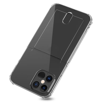 TPU Transparent Protective Case with Card Slots For iPhone 12(Black)-garmade.com
