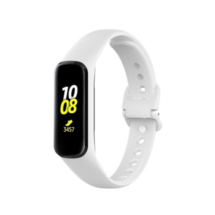 For Samsung Galaxy Fit 2 Silicone Replacement Wrist Strap Watchband(White)-garmade.com