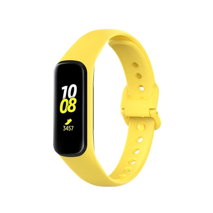 For Samsung Galaxy Fit 2 Silicone Replacement Wrist Strap Watchband(Yellow)-garmade.com