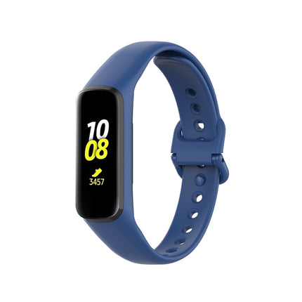 For Samsung Galaxy Fit 2 Silicone Replacement Wrist Strap Watchband(Dark Blue)-garmade.com