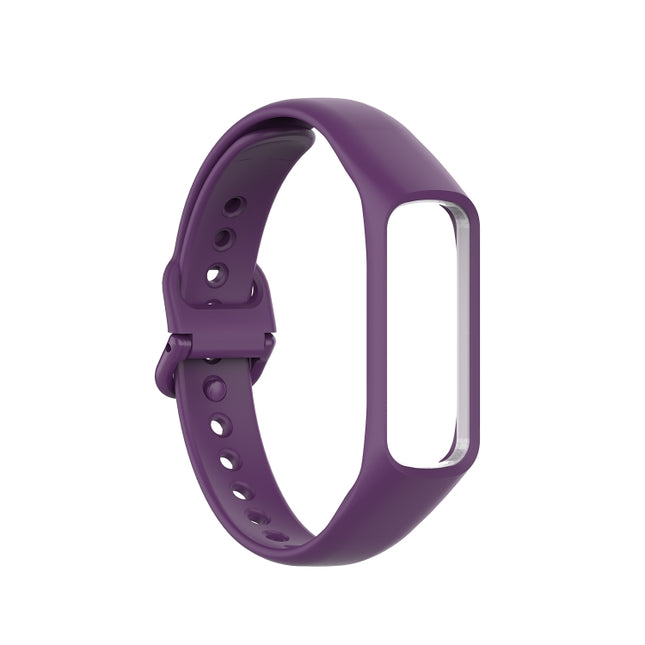 For Samsung Galaxy Fit 2 Silicone Replacement Wrist Strap Watchband(Purple)-garmade.com
