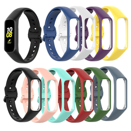 For Samsung Galaxy Fit 2 Silicone Replacement Wrist Strap Watchband(Purple)-garmade.com