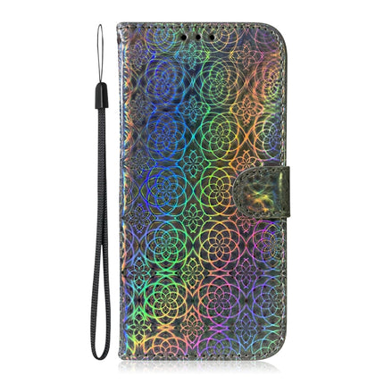 For Galaxy Note 10 Solid Color Colorful Magnetic Buckle Horizontal Flip PU Leather Case with Holder & Card Slots & Wallet & Lanyard(Silver)-garmade.com