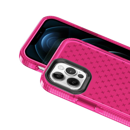 Shockproof Grid Texture TPU Protective Case For iPhone 12 mini(Red)-garmade.com