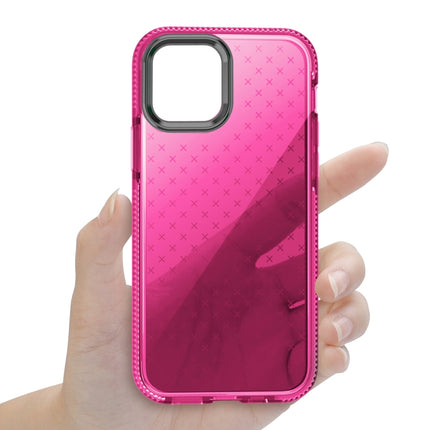 Shockproof Grid Texture TPU Protective Case For iPhone 12 mini(Red)-garmade.com