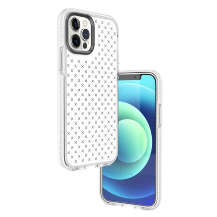 Shockproof Grid Texture TPU Protective Case For iPhone 12 mini(White)-garmade.com