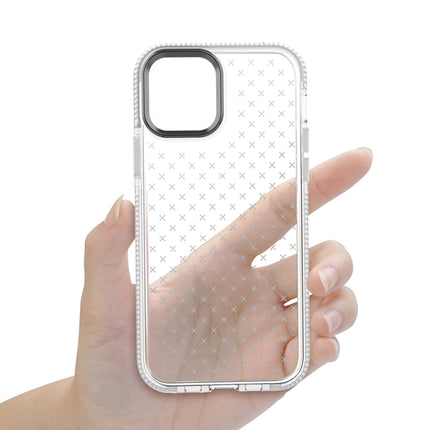 Shockproof Grid Texture TPU Protective Case For iPhone 12 mini(White)-garmade.com
