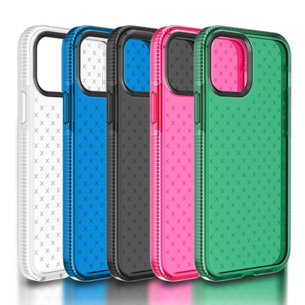 Shockproof Grid Texture TPU Protective Case For iPhone 12 / 12 Pro(Blue)-garmade.com
