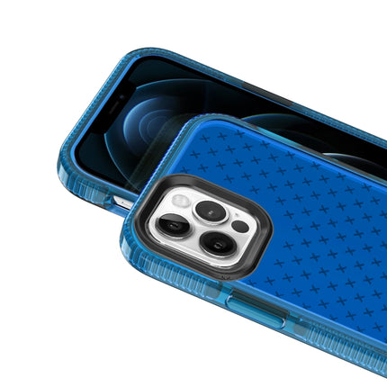 Shockproof Grid Texture TPU Protective Case For iPhone 12 Pro Max(Blue)-garmade.com