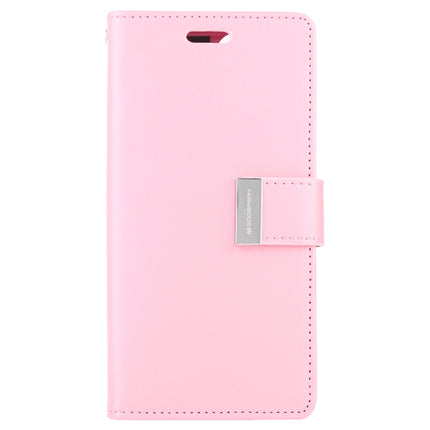 For iPhone 11 Pro Max MERCURY GOOSPERY RICH DIARY Crazy Horse Texture Horizontal Flip Leather Case with Holder & Card Slots & Wallet(Pink)-garmade.com