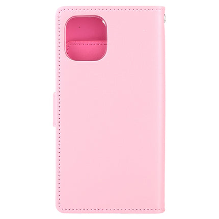 For iPhone 11 Pro Max MERCURY GOOSPERY RICH DIARY Crazy Horse Texture Horizontal Flip Leather Case with Holder & Card Slots & Wallet(Pink)-garmade.com