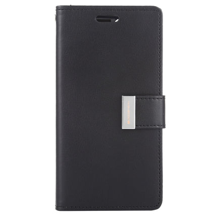 For iPhone 11 Pro Max MERCURY GOOSPERY RICH DIARY Crazy Horse Texture Horizontal Flip Leather Case with Holder & Card Slots & Wallet(Black)-garmade.com