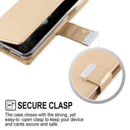 For iPhone 11 Pro Max MERCURY GOOSPERY RICH DIARY Crazy Horse Texture Horizontal Flip Leather Case with Holder & Card Slots & Wallet(Gold)-garmade.com
