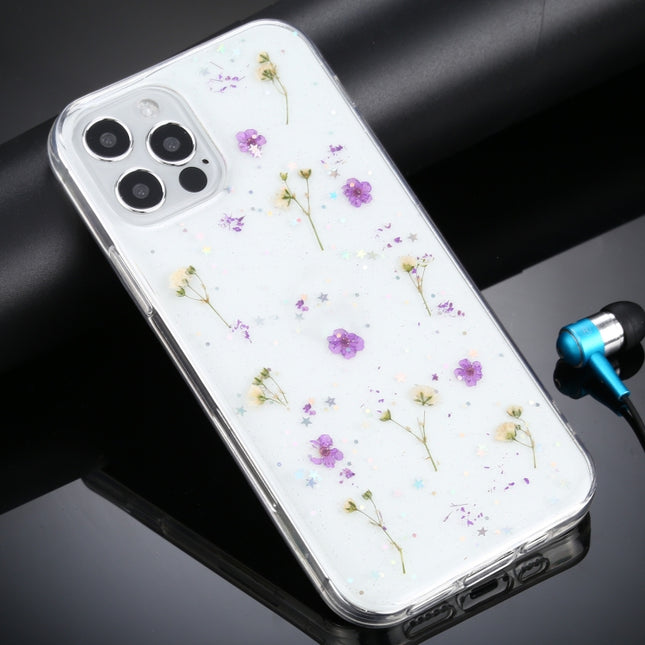 Gypsophila Flowers Pattern TPU Protective Case For iPhone 11 Pro(Purple)-garmade.com