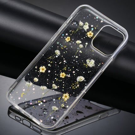 Gypsophila Flowers Pattern TPU Protective Case For iPhone 11 Pro(Yellow)-garmade.com
